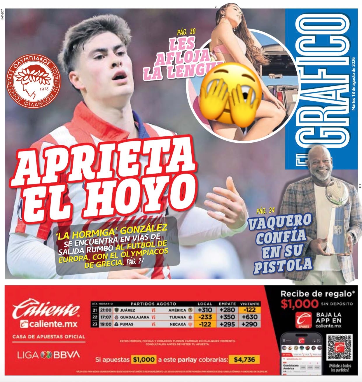 Portada El Gráfico | Martes 18 de Agosto de 2026