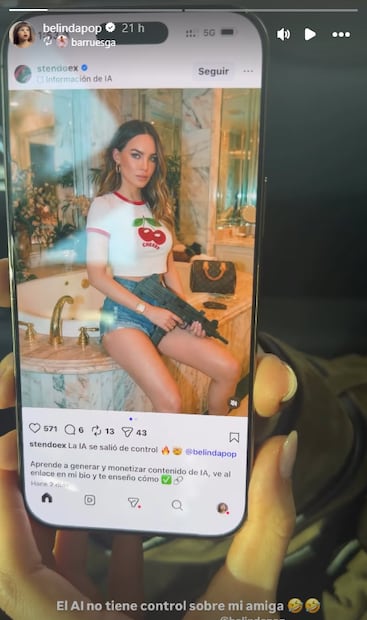 Belinda alza la voz por fotos falsas creadas con IA que están dañando su imagen (Foto: Instagram)