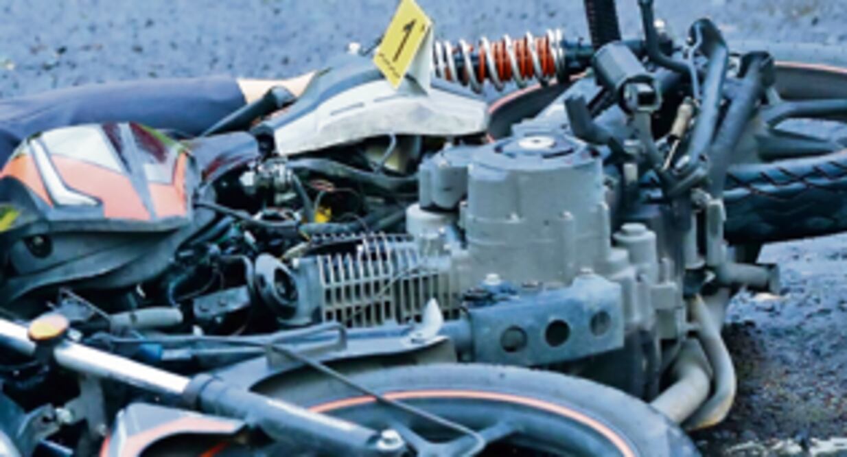 Accidente en moto en Tlalnepantla (Foto: Especial)