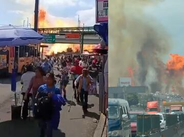 ÚLTIMA HORA: Explota pipa cargada de combustible en el Puente de la Concordia y ocasiona gran incendio
