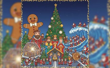 Récords navideños sorprendentes: árboles gigantes, casas brillantes y un santas surfistas