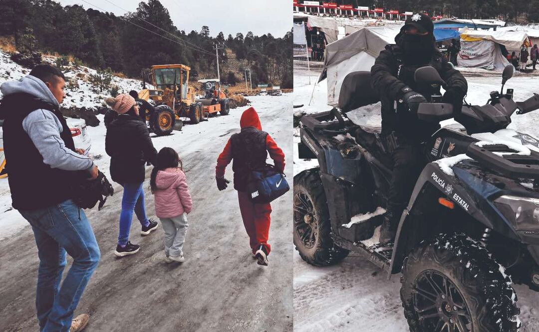 Postales navideñas en el Nevado de Toluca: Turistas disfrutan nieve antes de Navidad