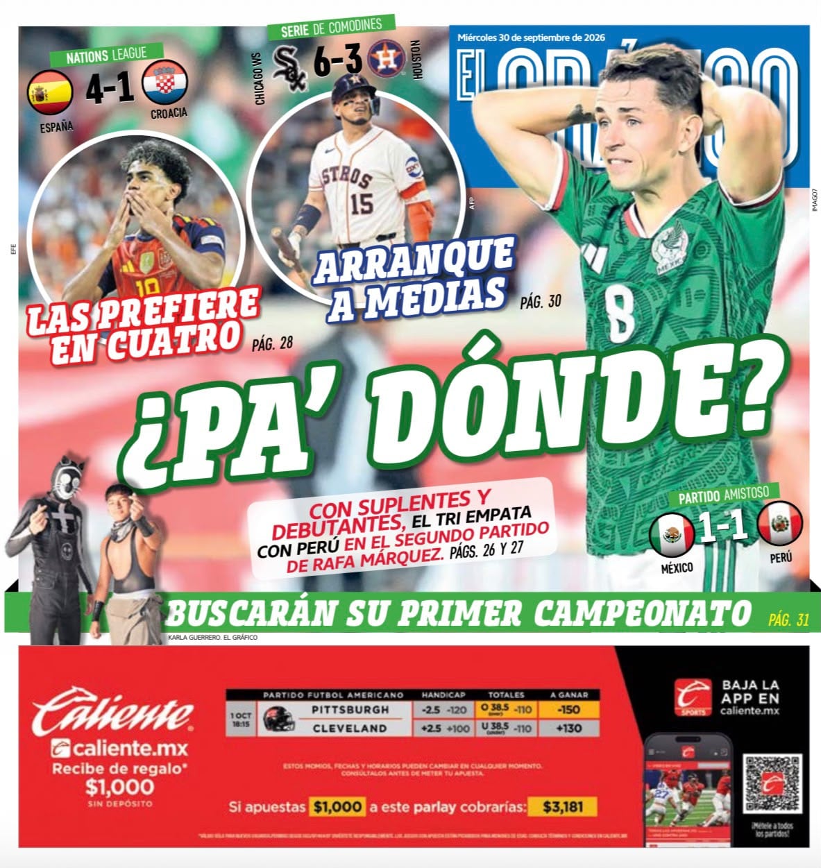 Portada El Gráfico | Miércoles 30 de septiembre 2026