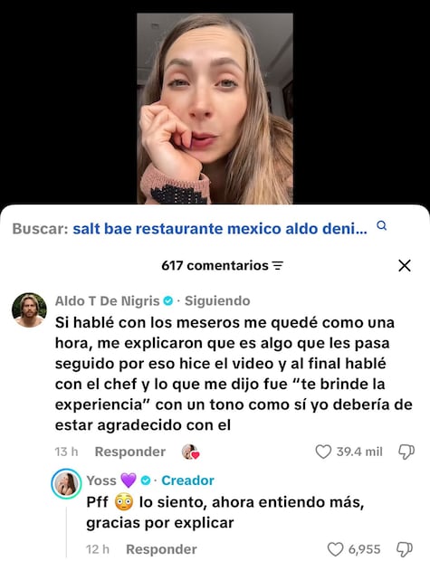 Cometario de Aldo al video de Yosstop (Vía: Tik tok)