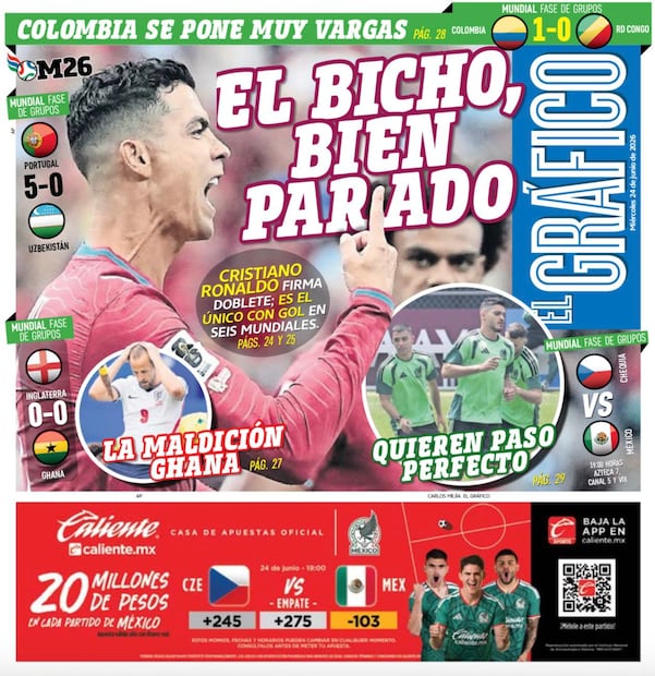 Portada El Gráfico | Miércoles 24 de Junio de 2026