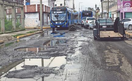 Trolebús Santa Martha–Chalco ¿Por qué ya hay baches a solo 18 días de iniciar operaciones?