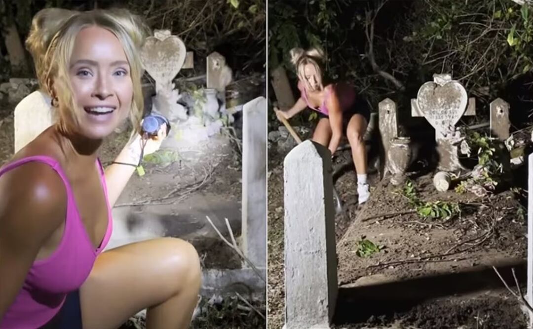 Tiktoker gana miles de likes por limpiar tumbas de desconocidos