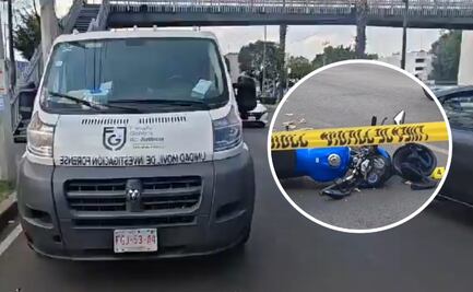 Fallece motociclista tras derrapar en Coyoacán: quedó revuelto entre tortillas