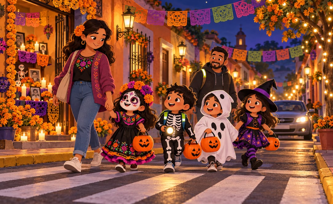 ¡Que no se pierda la calaverita! Claves para proteger a niñas y niños en Día de Muertos
Foto: IA