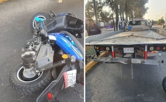 Motociclista muere tras chocar contra una grúa en el Eje 5, Iztapalapa