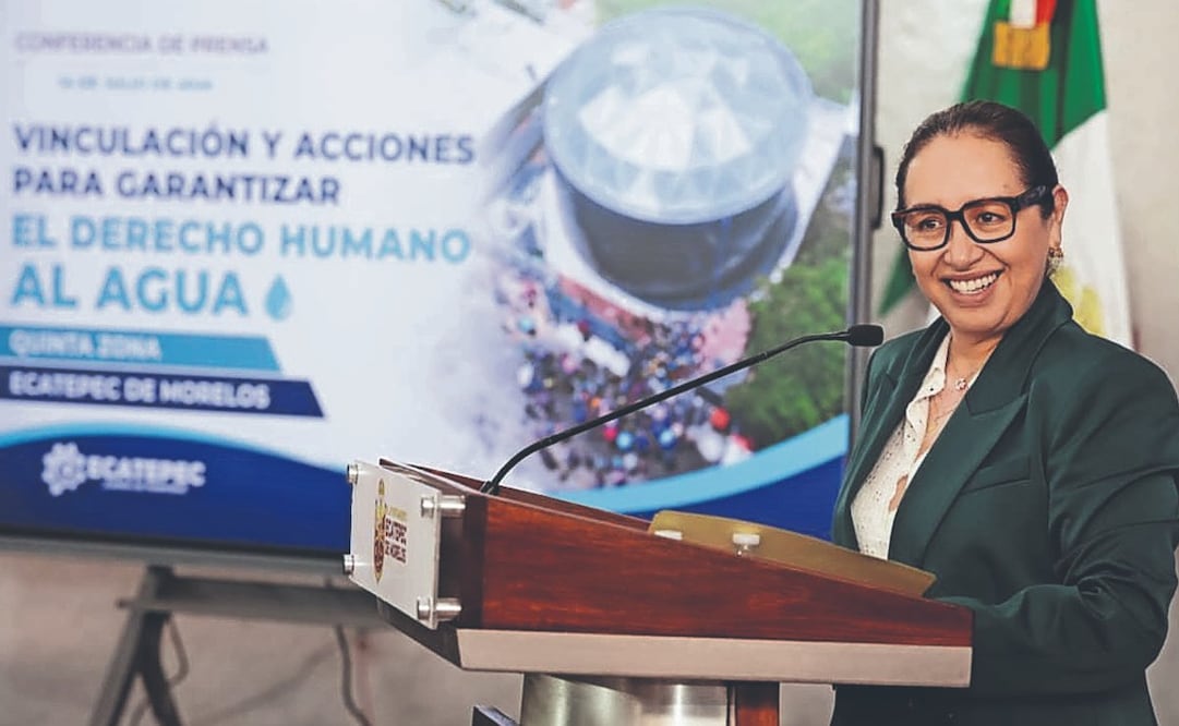 Azucena Cisneros anuncia obras para llevar agua a todo Ecatepec (Foto: Especial)
