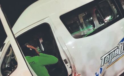 Conductor acribilla a chofer de transporte público por pleito vial en Texcoco