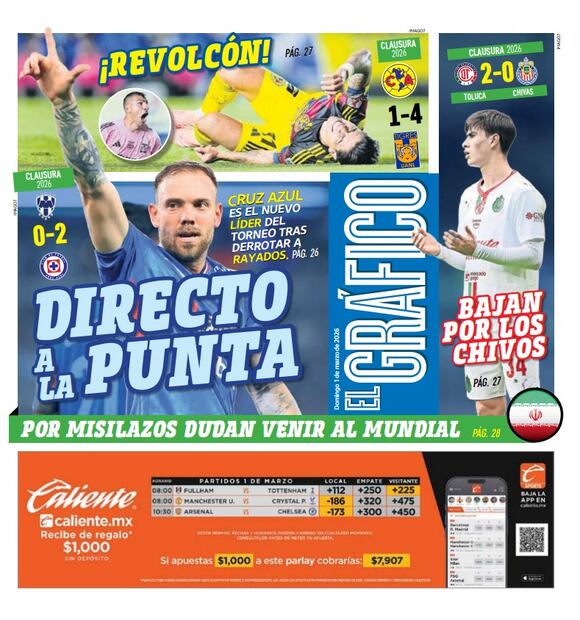 Portada El Gráfico| Domingo 1 de marzo de 2026