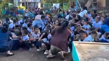 VIDEO: Niños lloran y se abrazan mientras colapsa estructura escolar durante el terremoto en Filipinas