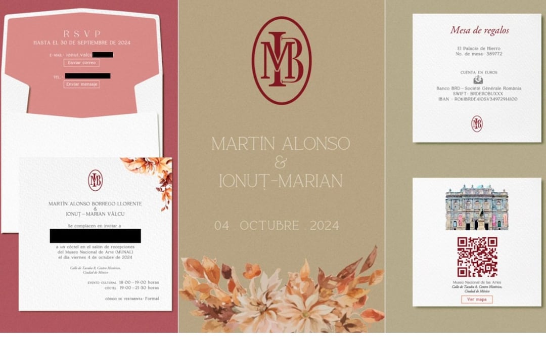 Boda secreta en el Munal: Novios preferían depósito en euros, revela invitación filtrada