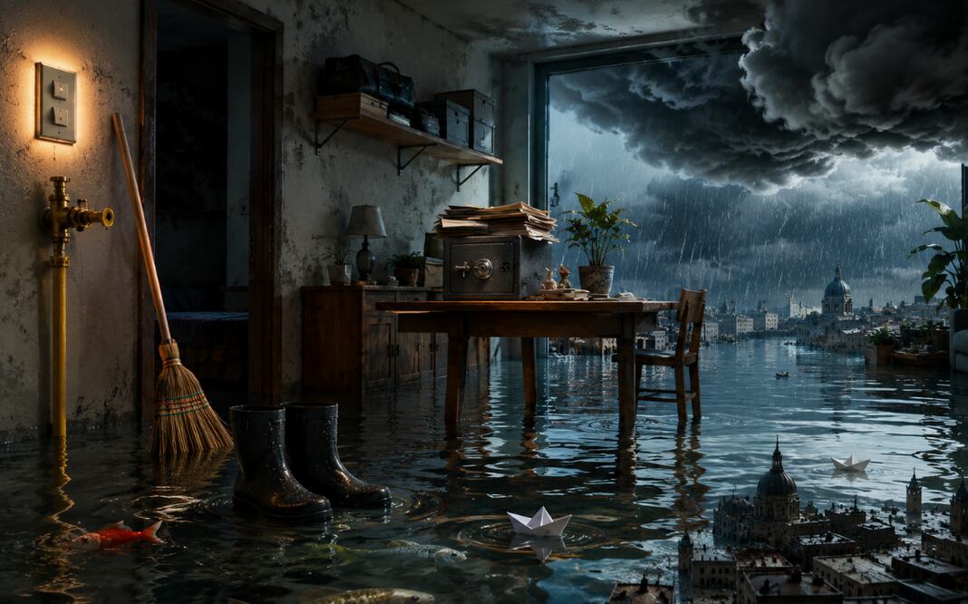 ¿Qué hacer si tu casa se inunda por lluvias en CDMX? Teléfonos y pasos clave (Foto: Creada con IA)