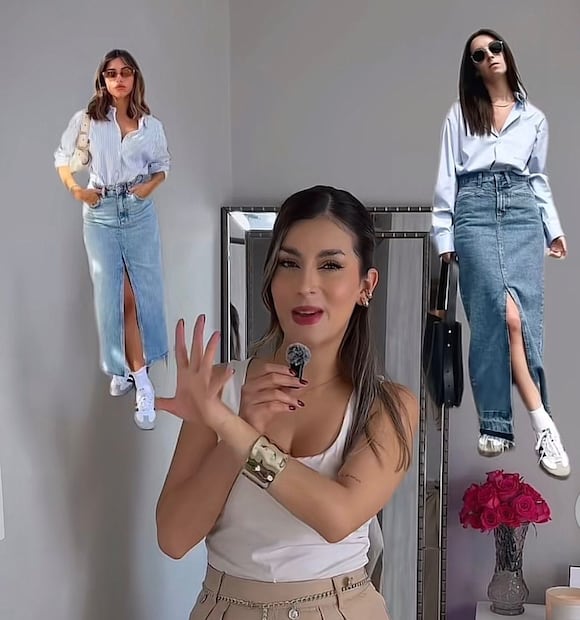 Outfits con tenis para oficina (Foto: TikTok)
