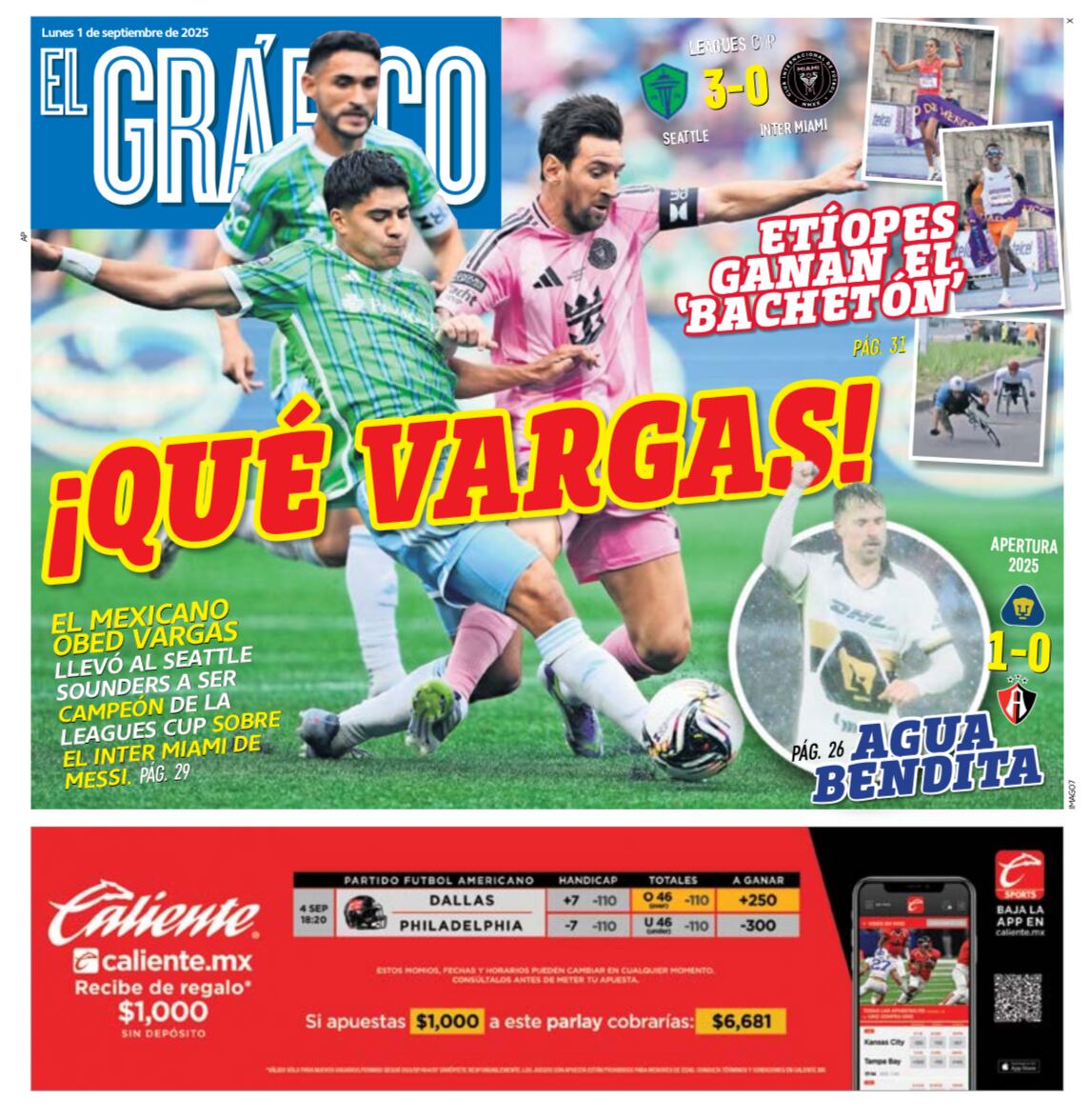 Portada El Gráfico | Lunes 1 de septiembre 2025