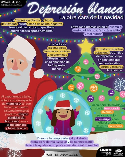 "Depresión Blanca", la otra cara de la navidad. Foto: (Universum)