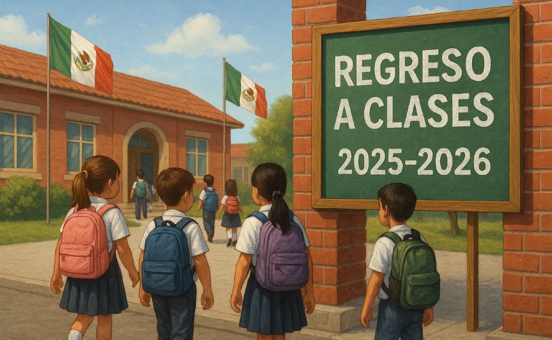 SEP Regreso a clases ¿Cómo será el primer mes del ciclo escolar 2025-2026? 
Imagen Ilustrativa: IA