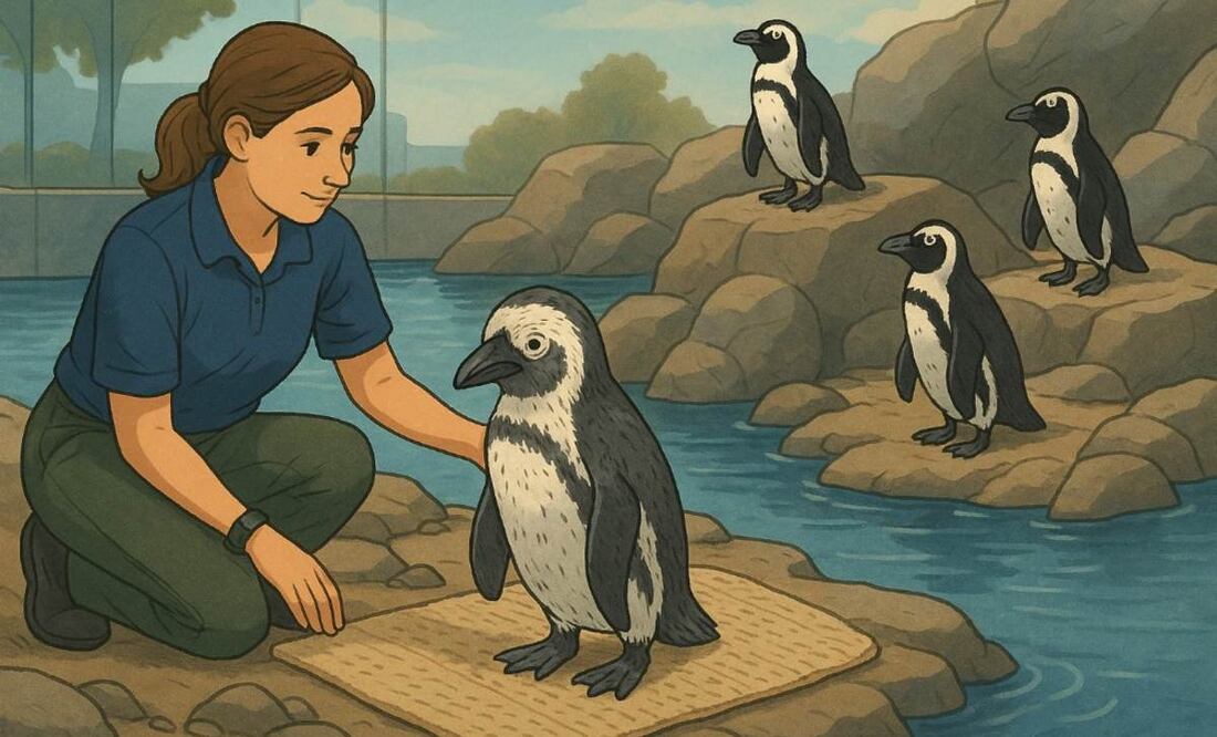 Crean una isla segura para pingüinos ancianos en peligro de extinción. Foto: (IA)