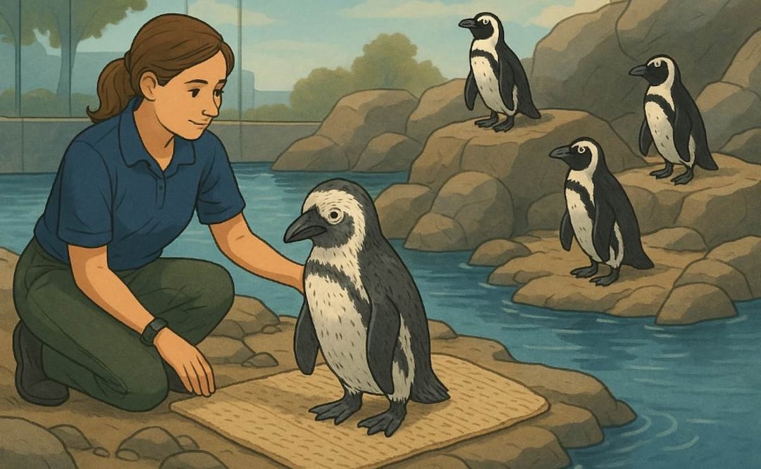 Crean una isla segura para pingüinos ancianos en peligro de extinción. Foto: (IA)