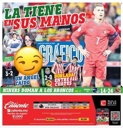 Portada El Gráfico | Lunes 5 de Octubre de 2026