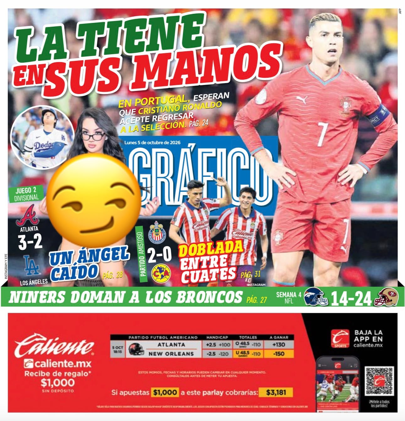 Portada El Gráfico | Lunes 5 de Octubre de 2026