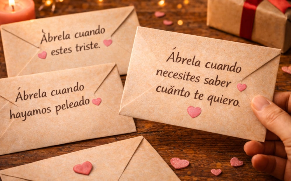 Sobres de emergencia amorosa (Foto: Creada con IA)