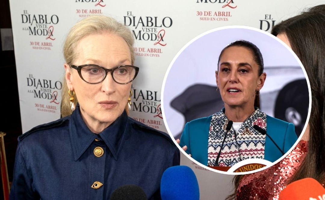 Imagen: Captura de pantalla (Meryl Streep habla sobre Claudia Sheinbaum durante promoción de “El Diablo viste a la moda” ¿Qué dijo? )