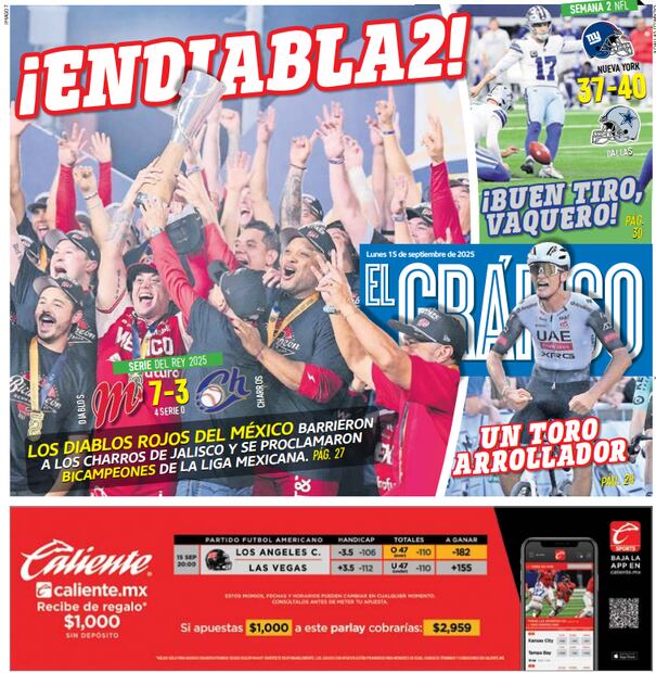 Portada El Gráfico | Lunes 15 de septiembre 2025