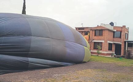 Tres globos aerostáticos aterrizan de emergencia por mal clima en el Edomex