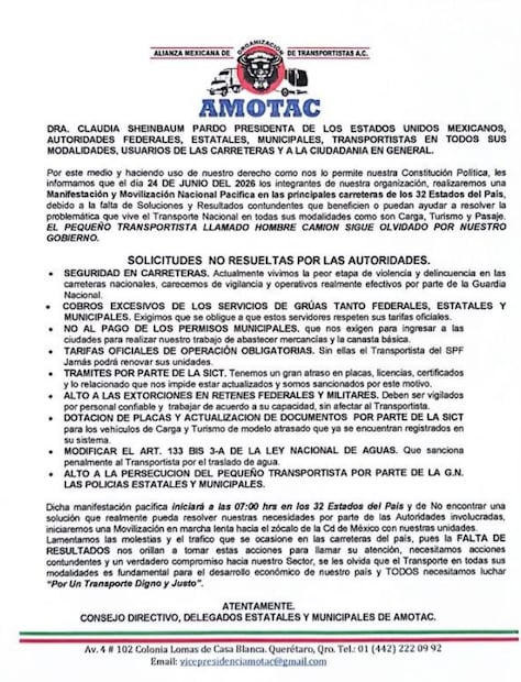 Megabloqueo de transportistas este miércoles 24 de junio: Vialidades afectadas por cierres. Foto: (Especial)