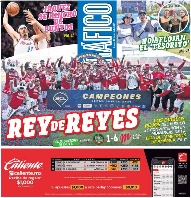 Portada El Gráfico | Lunes 14 de abril 2025