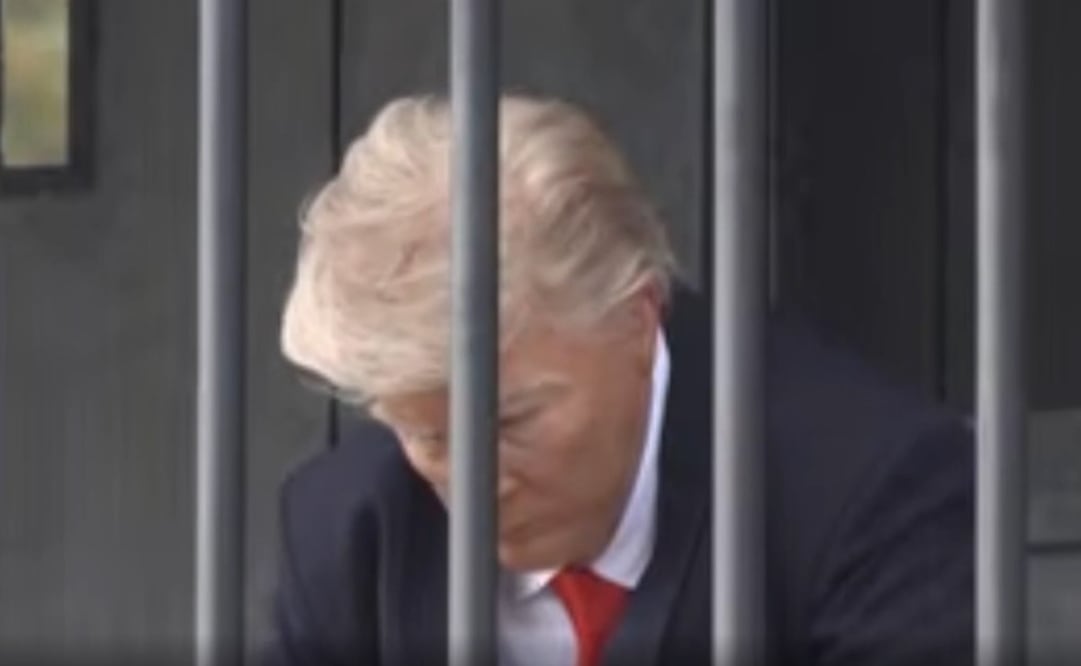 Encierran a un falso Trump en Irán y le llueven insultos, Foto: (Captura de pantalla)