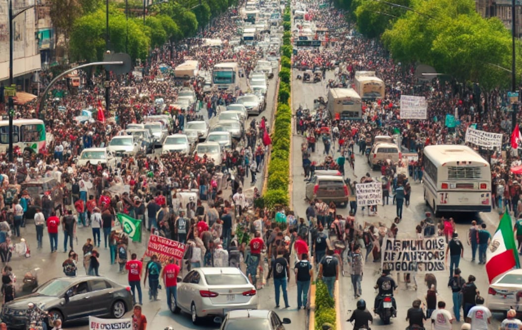 Tráfico hoy 21 de marzo (Foto: Creada con IA)