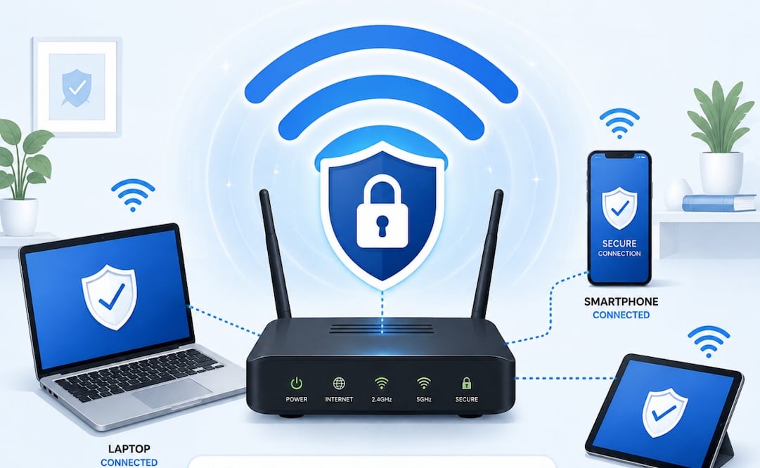 Wifi seguro. Foto: IA