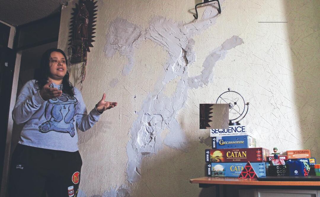 Grietas en Tlatelolco (Foto: Darío Luna)