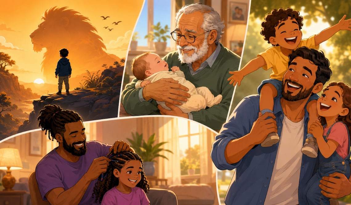 Día del Padre 2026: 10 hombres que cambiaron para siempre el significado de ser papá (Foto: Creada con IA)