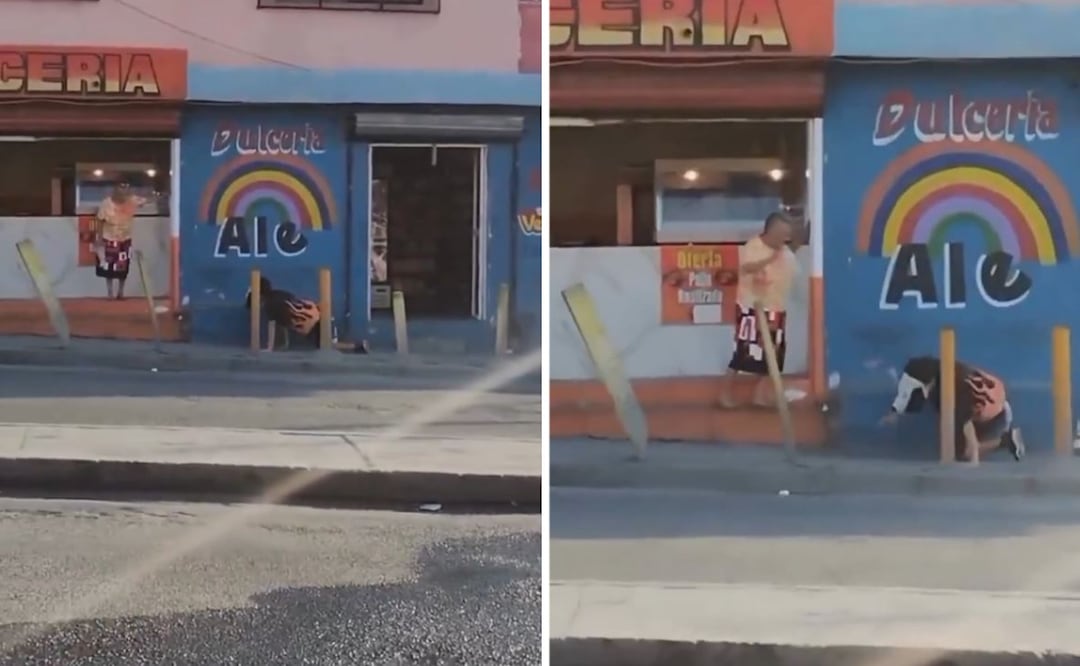 Imagen X  (VÍDEO Abuelita ahuyenta a therian que orinaba su pared con un bandejazo de agua)