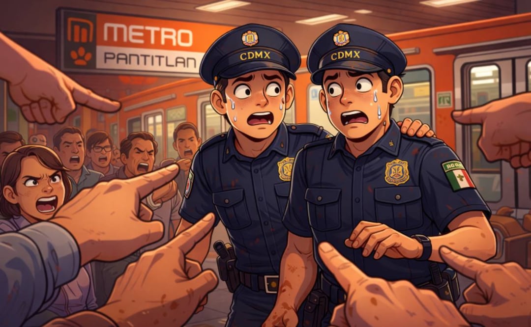 Culpan a policías del Metro CDMX de provocar que un perrito se electrocutara y muriera en las vías. Foto: (IA)