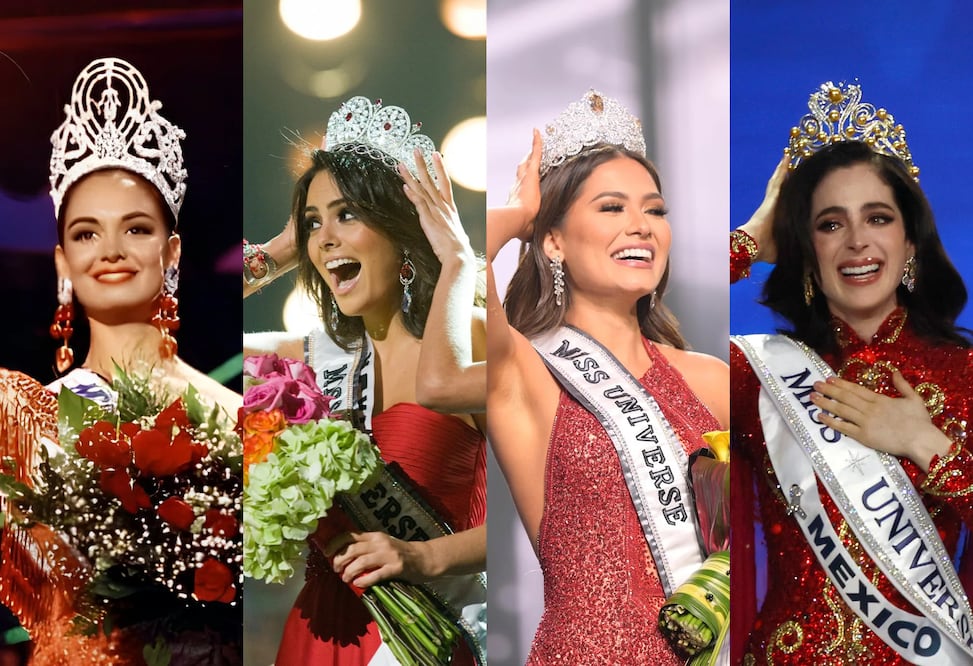 Miss Universo mexicanas se han coronado siempre vestidas de rojo