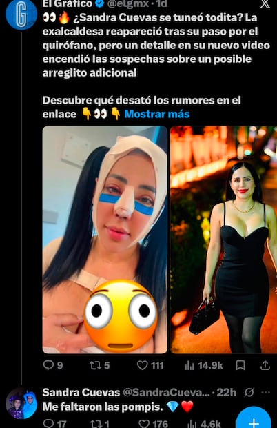 Comentario de Sandra Cuevas en X (Vía: X)