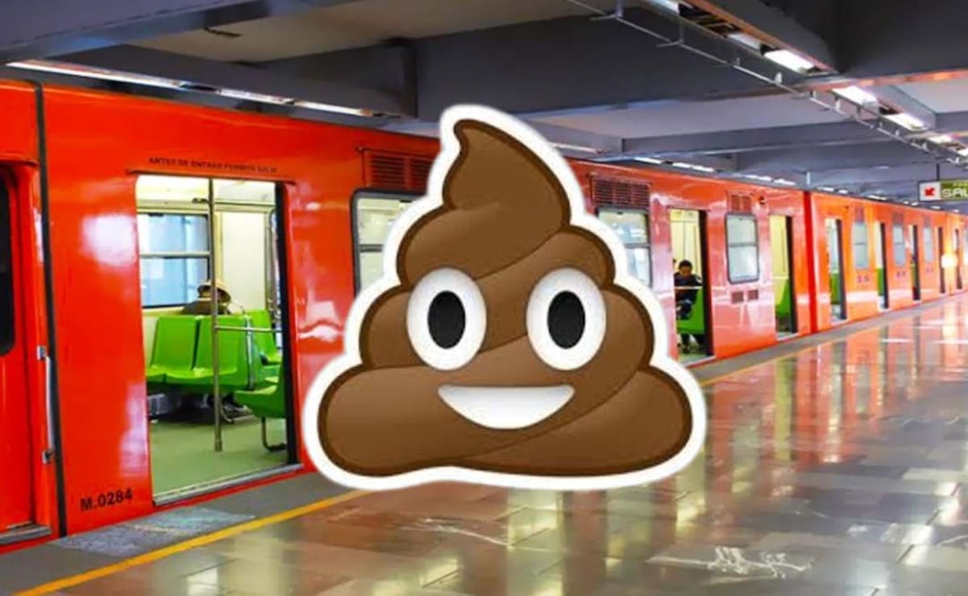 Alguien en el Metro CDMX no se aguantó y dejó popis embarrada. Foto: (Especial)