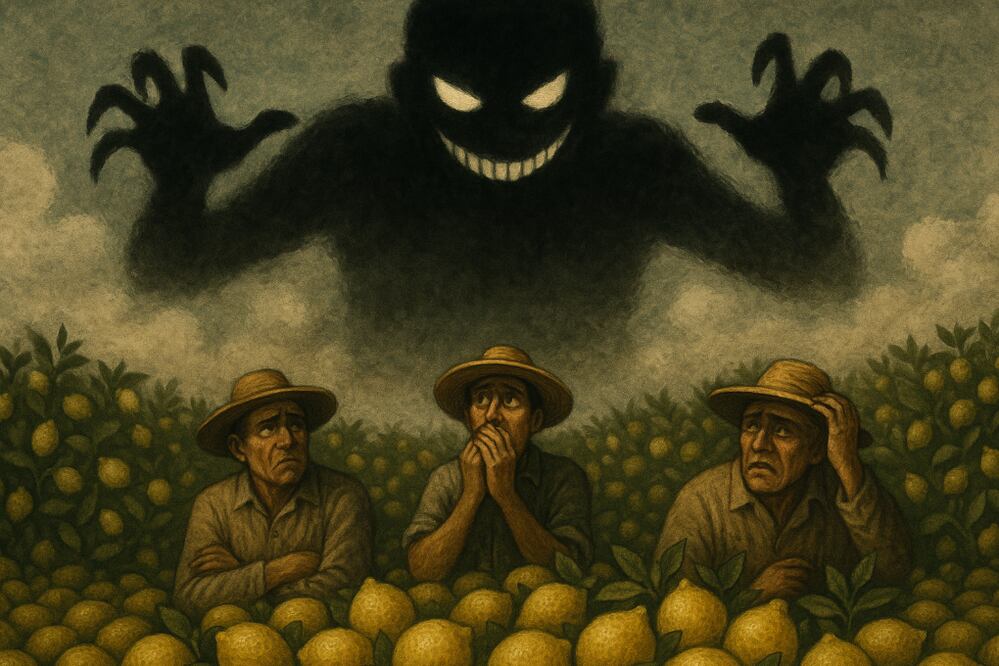 Extorsión a limoneros en Michoacán (Foto: Creada con IA)