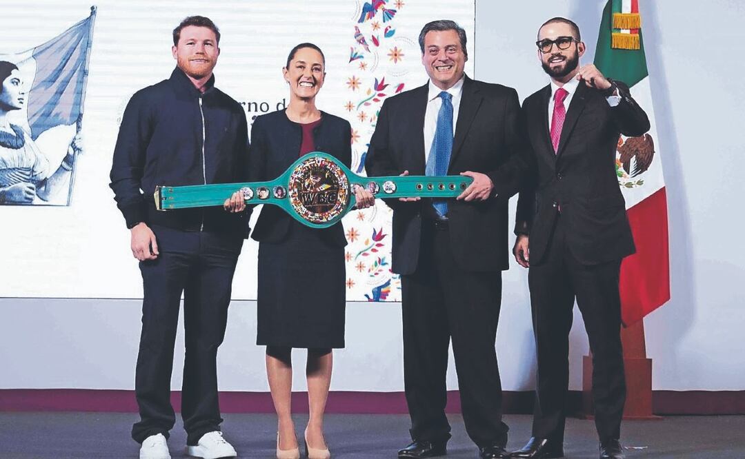 Claudia Sheinbaum anuncia mega clase de box con el "Canelo", para 2025