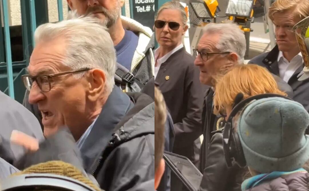 Video Robert De Niro captado gritando a manifestantes en Nueva York