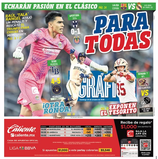 Portada El Gráfico | Domingo 25 de Octubre de 2026