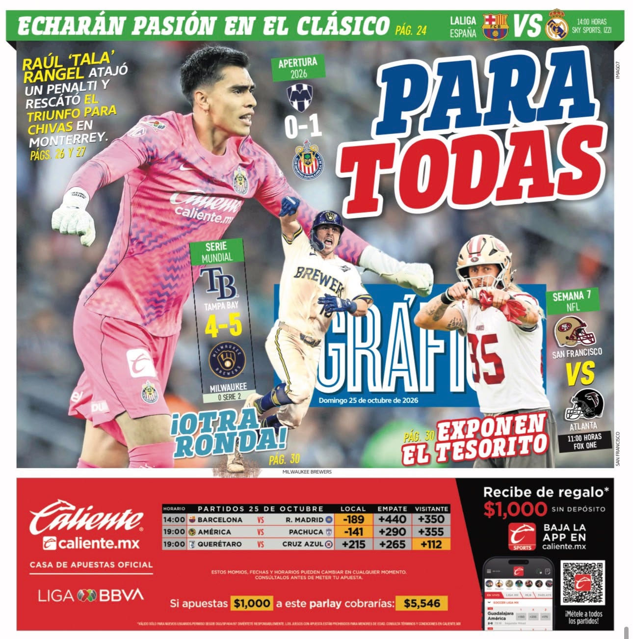 Portada El Gráfico | Domingo 25 de Octubre de 2026
