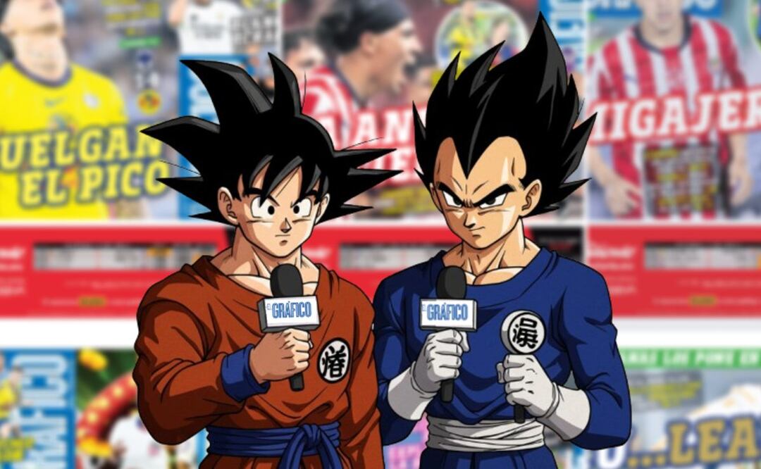 Goku y Vegeta en El Gráfico (Foto: Creada con IA)